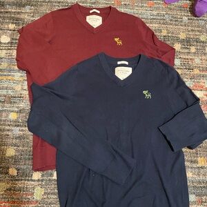 Abercrombie & Fitch XXL Muscle V Neck Sweater Set of 2
